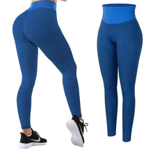 Load image into Gallery viewer, Leggings - Flattering Fit Leggings - Blue - stylesbyshauntell
