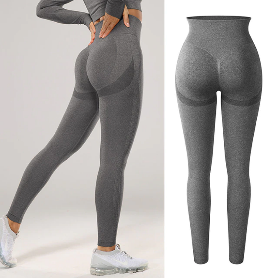 Steel grey elevate leggings 🔥 ✖️ No front seam 👉🏼 Waist cinching band 🍑  Booty contour Limited sizes remain