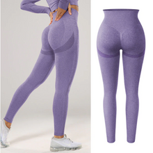 Load image into Gallery viewer, Leggings - Soft Shade Leggings - Yellow-Style 2 - Purple-Dark-Style 1 / L - stylesbyshauntell
