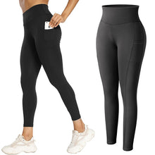 Load image into Gallery viewer, Leggings - Cassie Curves Leggings - Gray - Black / XL - stylesbyshauntell
