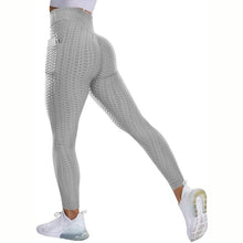 Load image into Gallery viewer, Leggings - Textured High Rise Leggings - Gray No Pockets - Gray With Pockets / S - stylesbyshauntell
