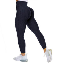 Load image into Gallery viewer, Leggings - Textured High Rise Leggings - Gray No Pockets - Navy No Pockets / S - stylesbyshauntell
