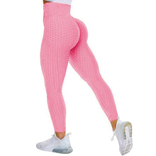 Load image into Gallery viewer, Leggings - Textured High Rise Leggings - Gray No Pockets - Pink No Pockets / L - stylesbyshauntell
